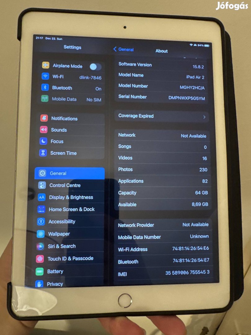 ipad Air 2 64GB Wifi+Cellular