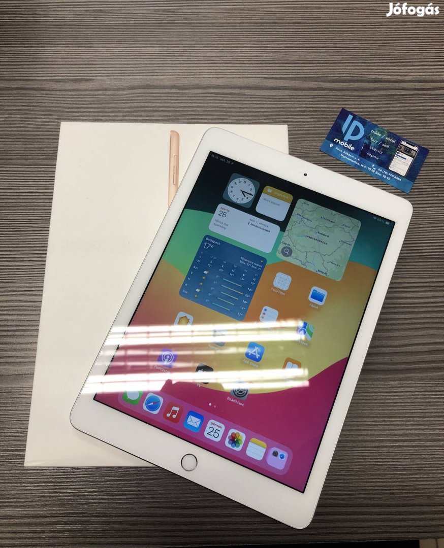 ipad Gen 6, Újszerű, 32GB, Silver, Dobozos, Garancia