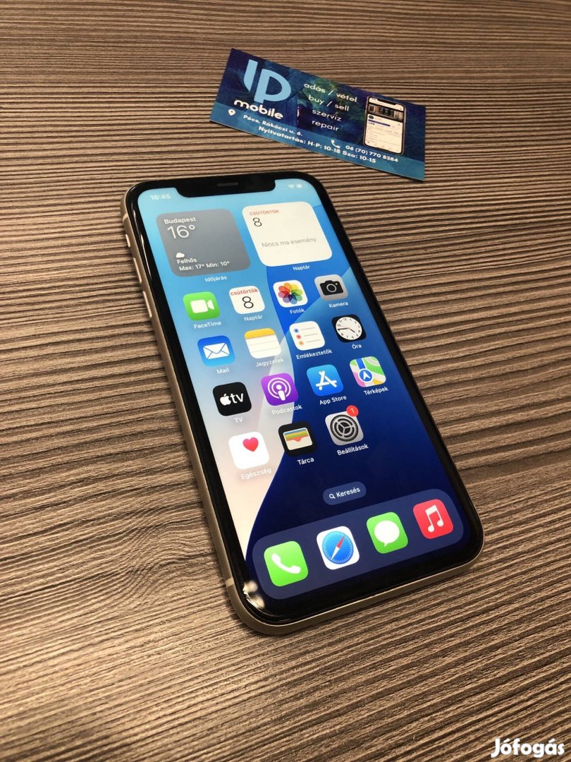 iphone 11, Megkímélt, Fehér, Vodafone-os, 64GB, Garancia