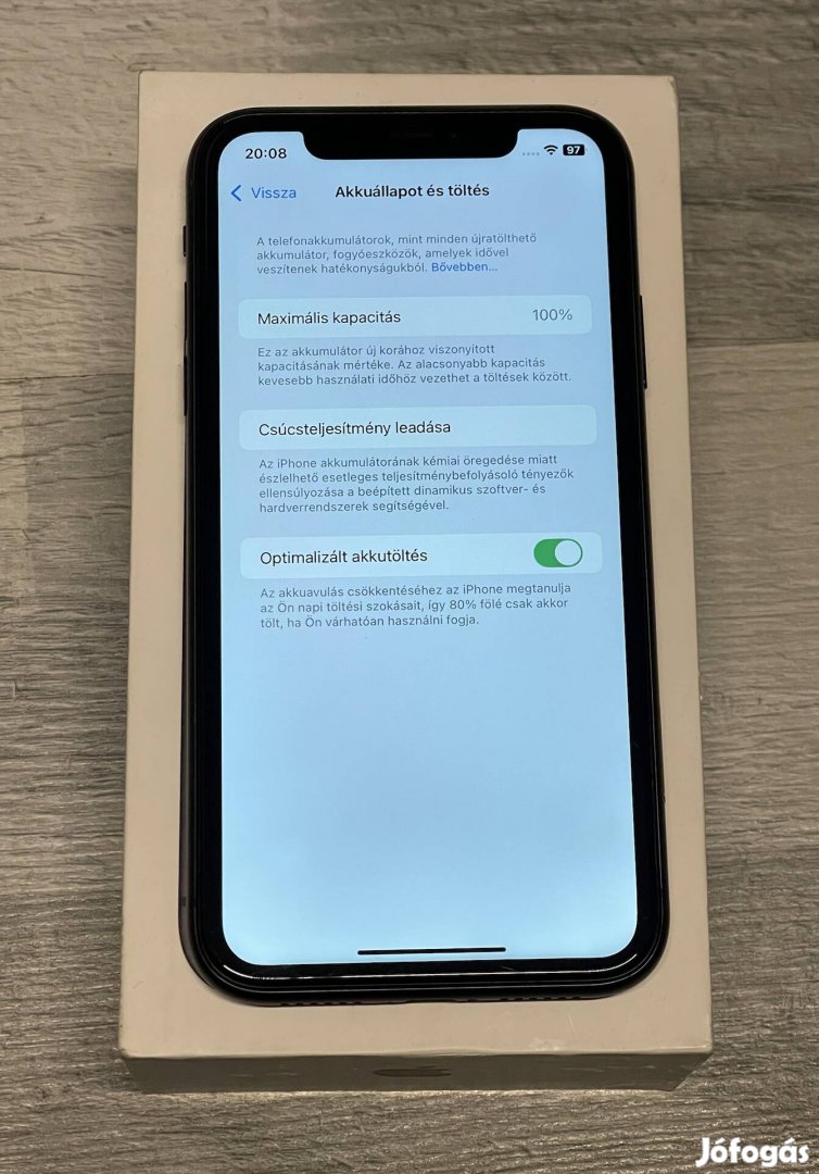 iphone 11 független 64gb újszerű akku 100%