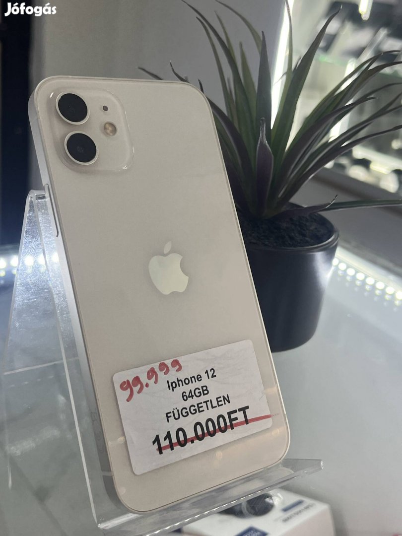 iphone 12 64GB Kártyafüggetlen 3 hónap garancia 