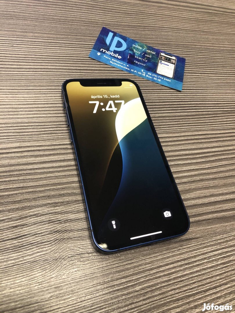 iphone 12 Mini, Megkímélt, 64GB, Kék, Független, Garancia