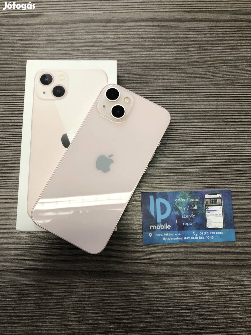 iphone 13, Újszerű, Pink, 128GB, Független, Garancia