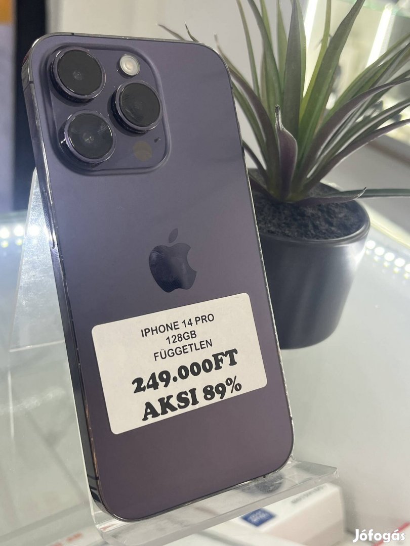 iphone 14 Pro 128GB 89% aksi Kártyafüggetlen 3 hónapos garanciával