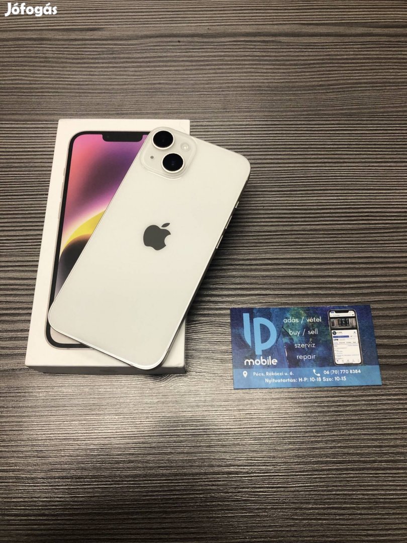 iphone 14, Starlight, Újszerű, 128GB, Független, Garancia