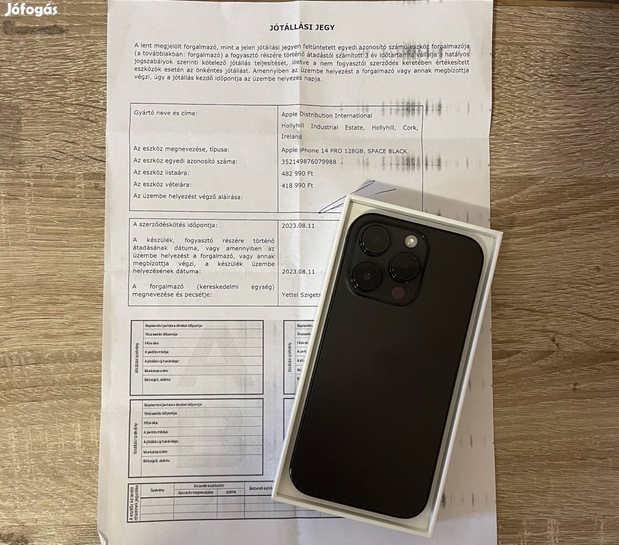 iphone 14 pro 128gb 2-Év Gari Független 