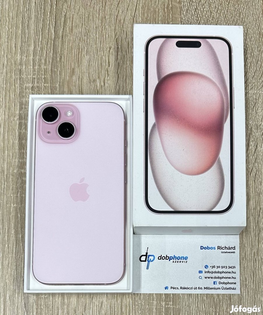 iphone 15 128GB Független Pink Garanciális