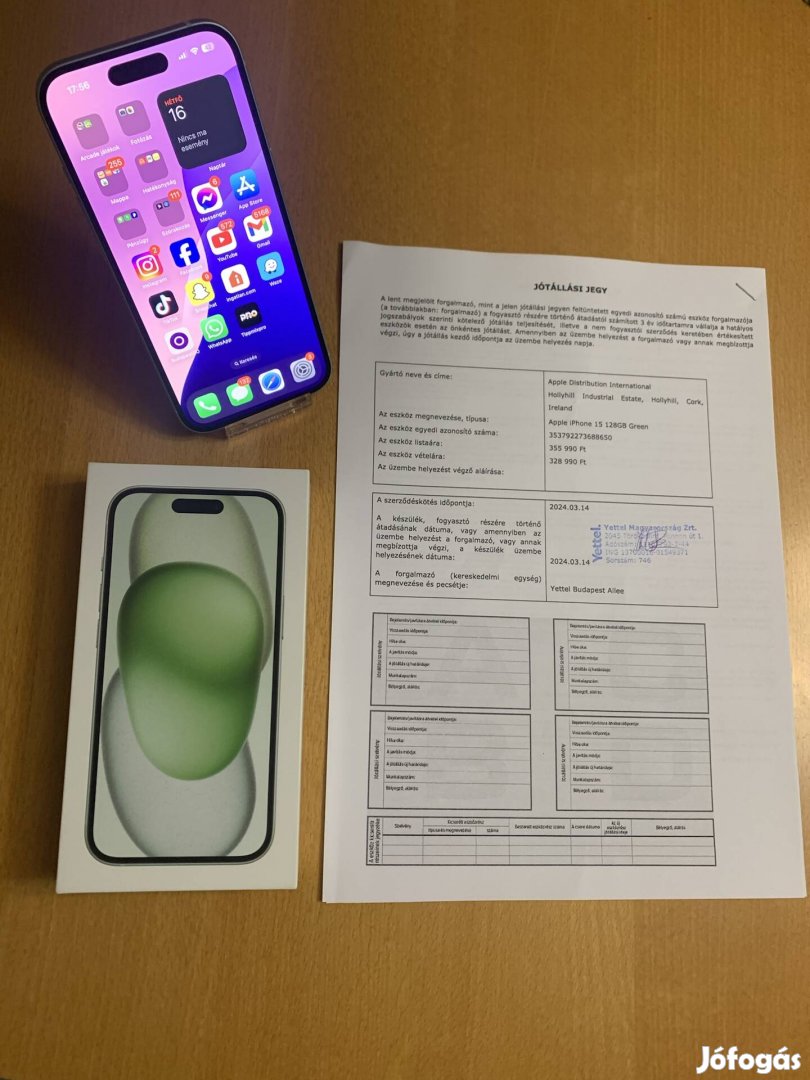 iphone 15 128GB ( Gyári Független)