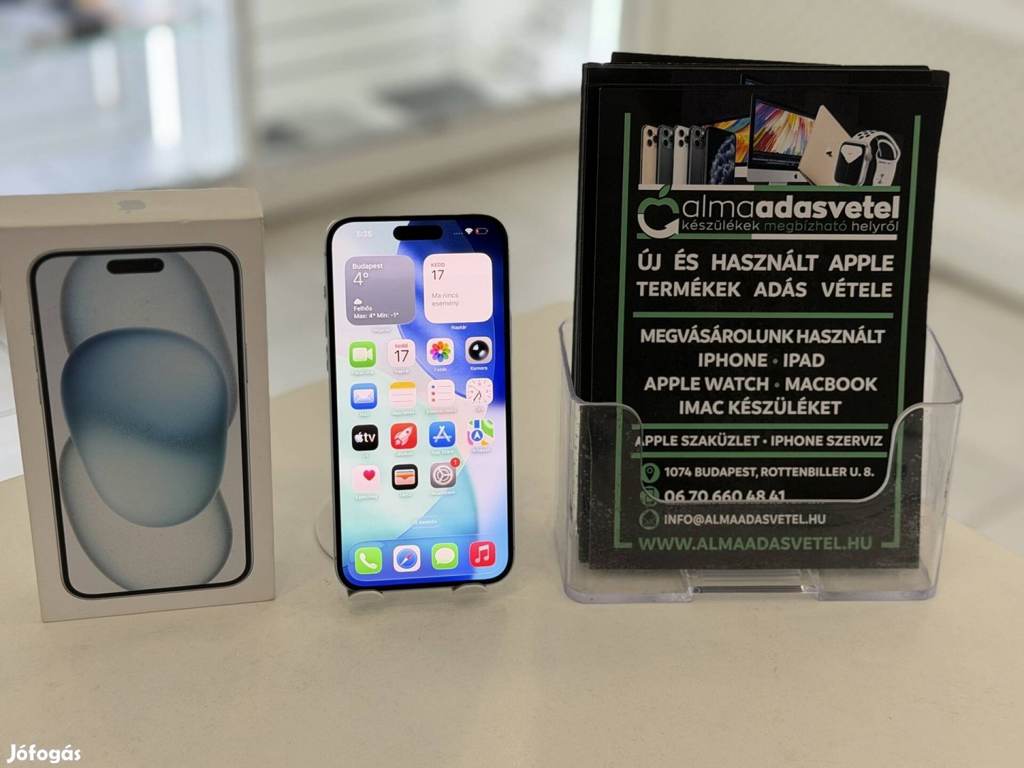 iphone 15 Plus 128GB Független1-3 hónap gar.Akku 90p4757