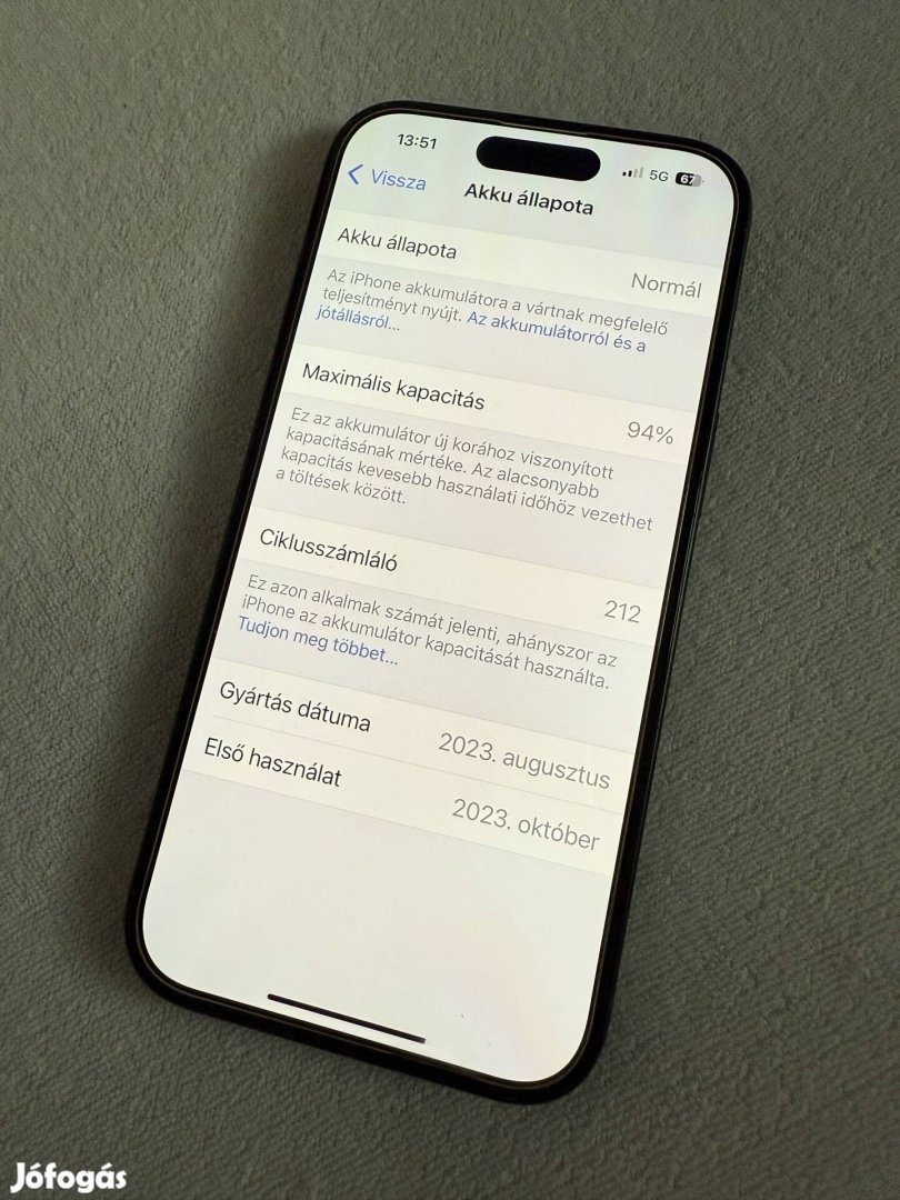 iphone 15  256GB extrákkal eladó