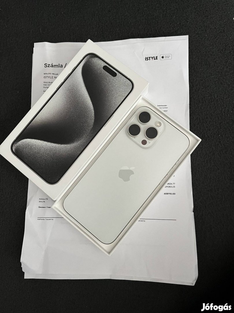 iphone 15 pro max 256gb , fehér titán