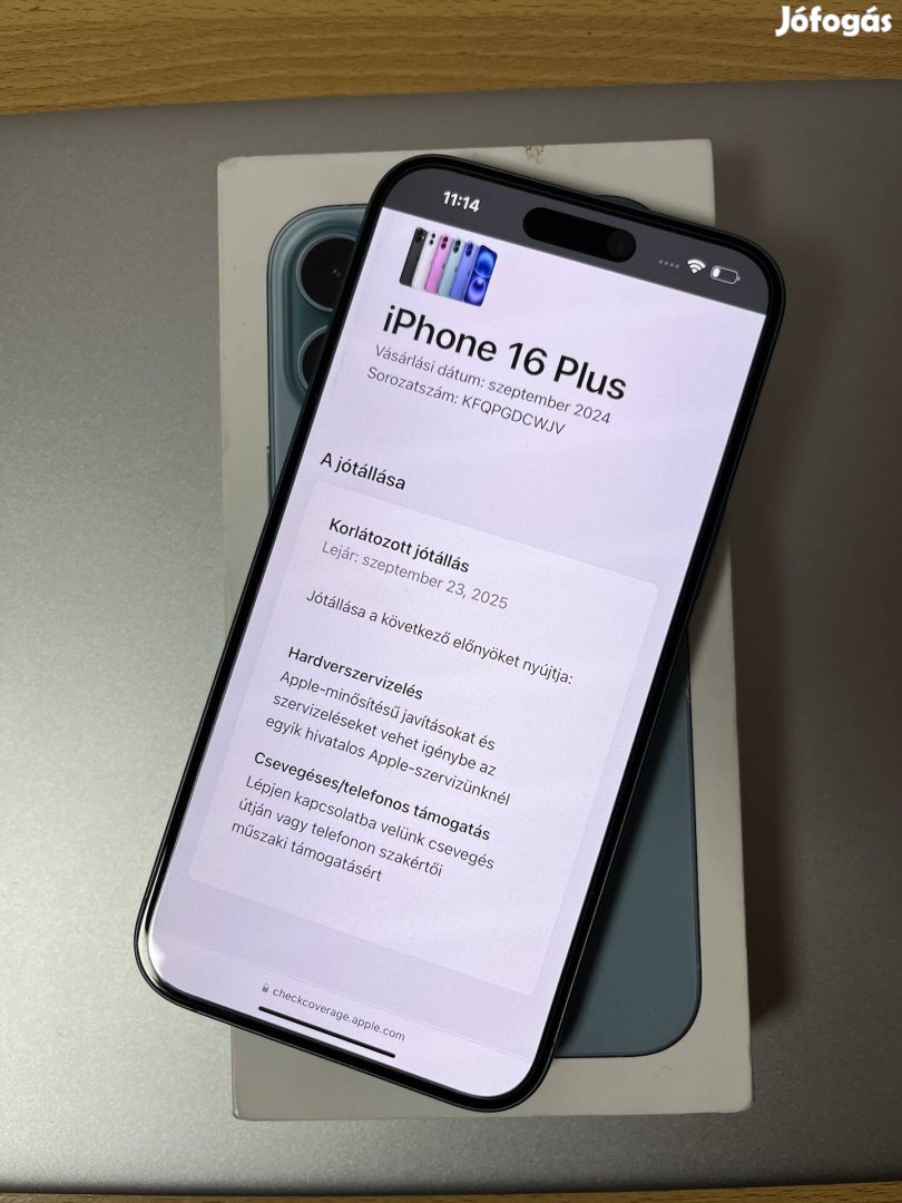 iphone 16 Plus 128GB Makulátlan! Független!