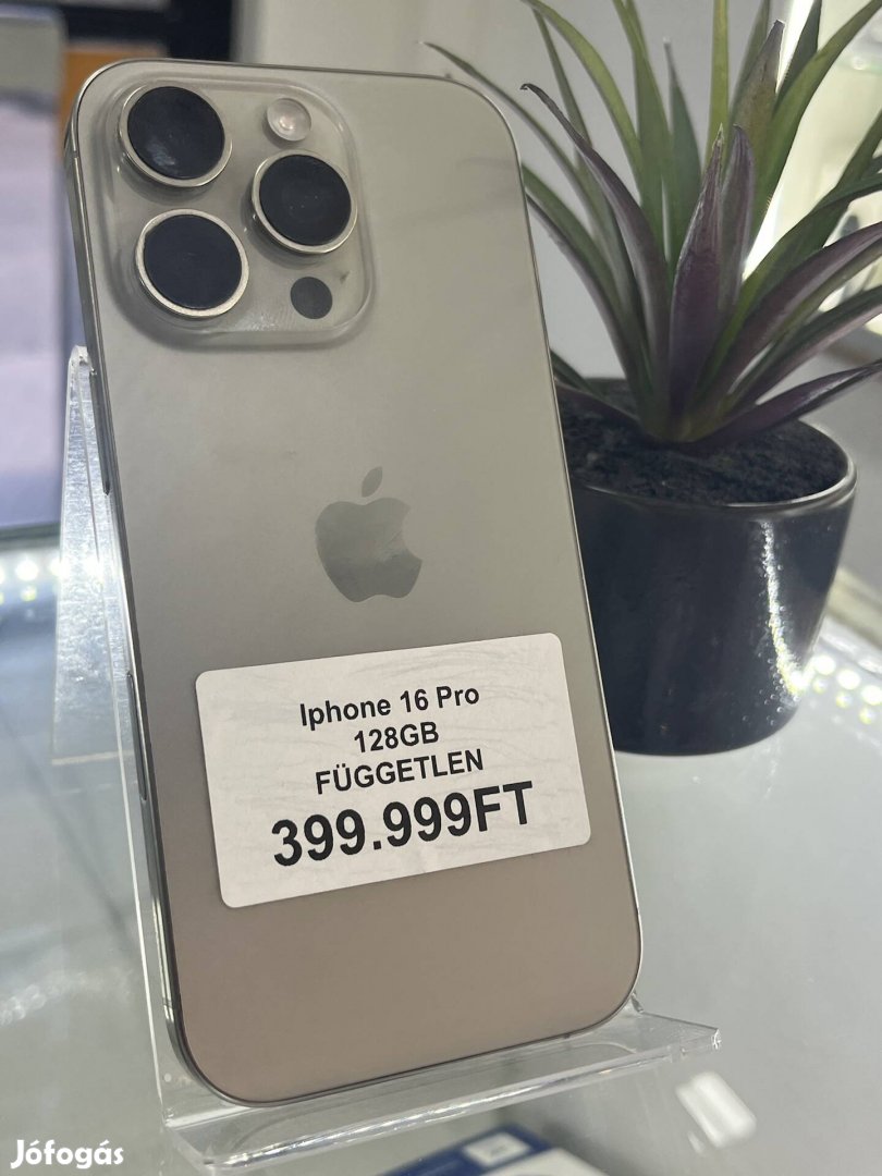 iphone 16 Pro 100% aksi 128GB Független 3 hónap garanciával