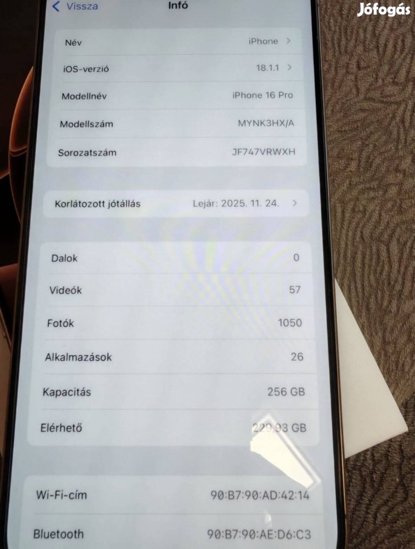 iphone 16 pro 256 Gb (Vodafone )