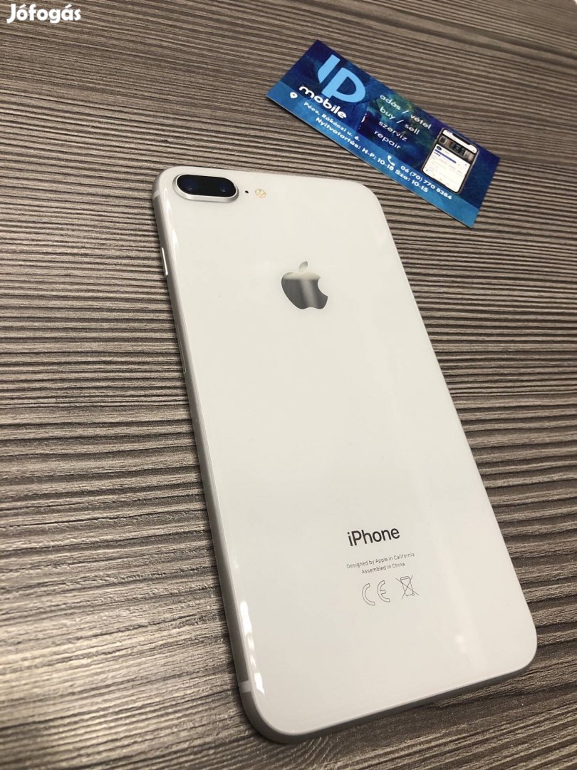 iphone 8 Plus, Megkímélt, 256GB, Silver, Független, Garancia