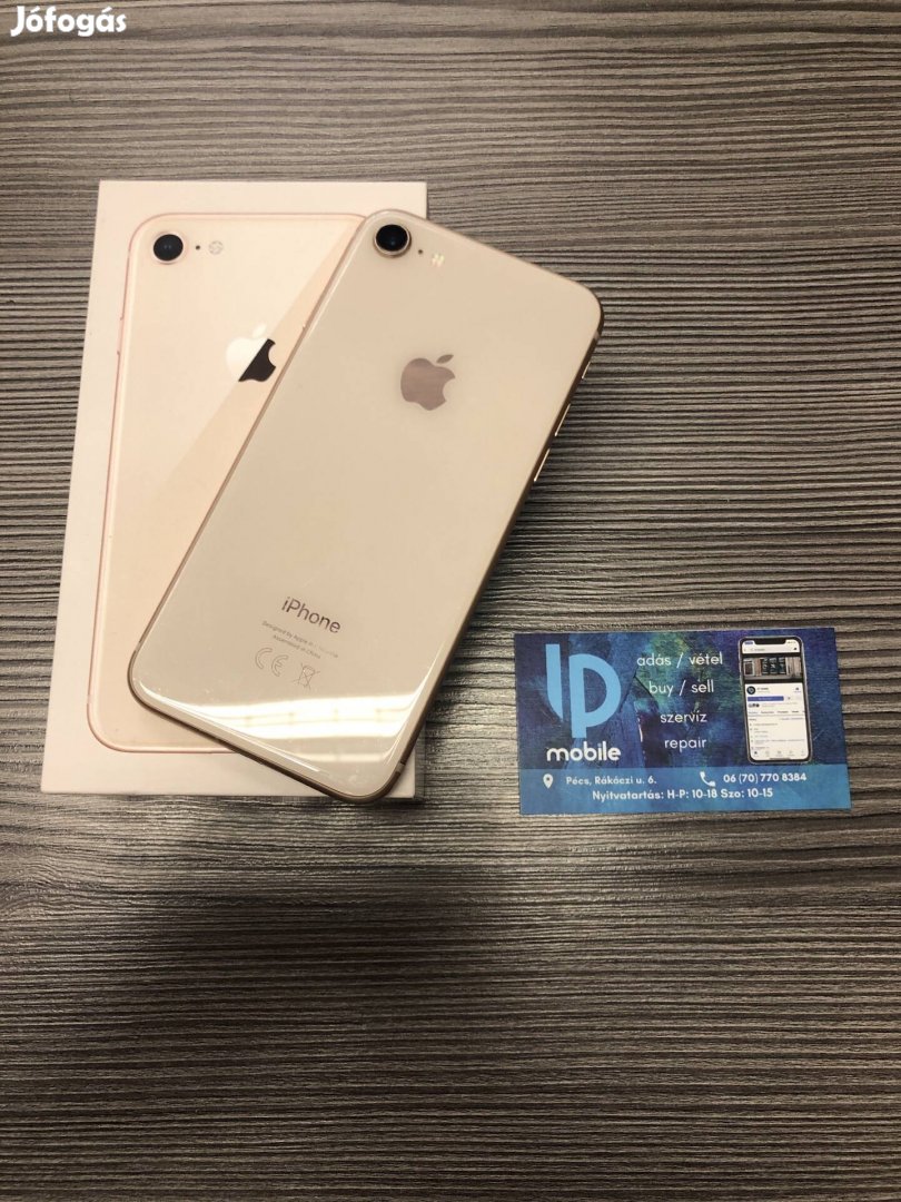iphone 8, Használt, Gold, 64GB, Független, Garancia