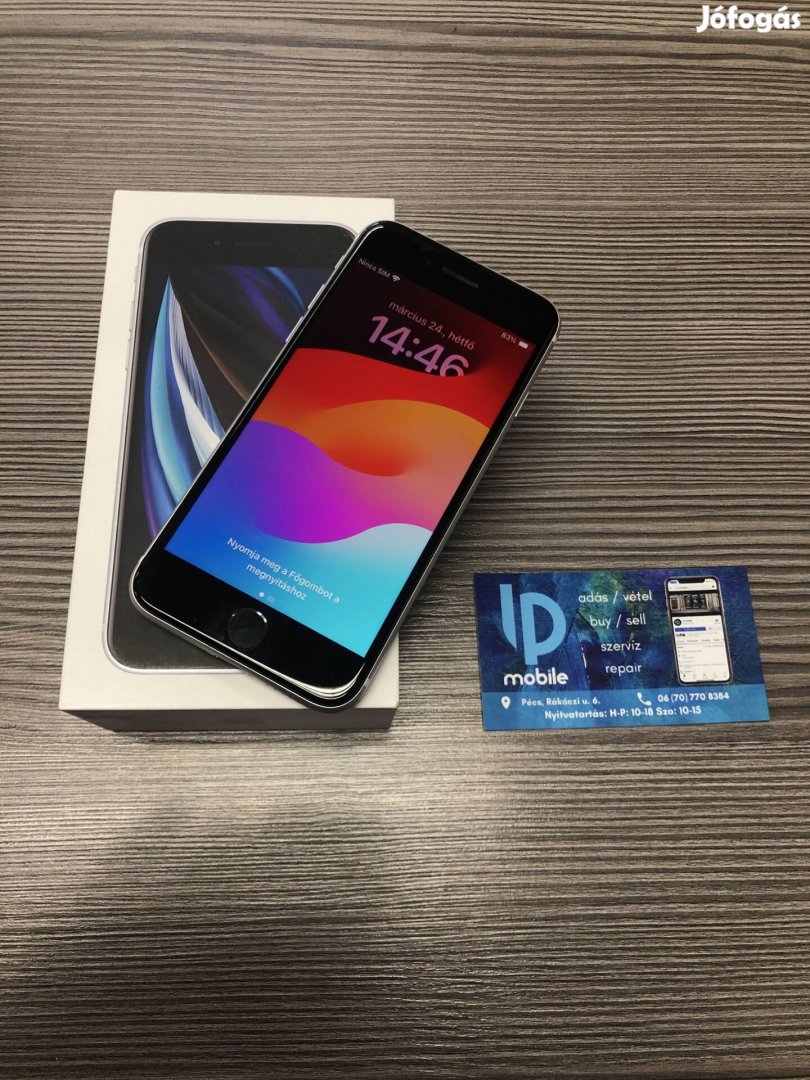 iphone SE2020, Megkímélt, 64GB, Fehér, Független, Garancia