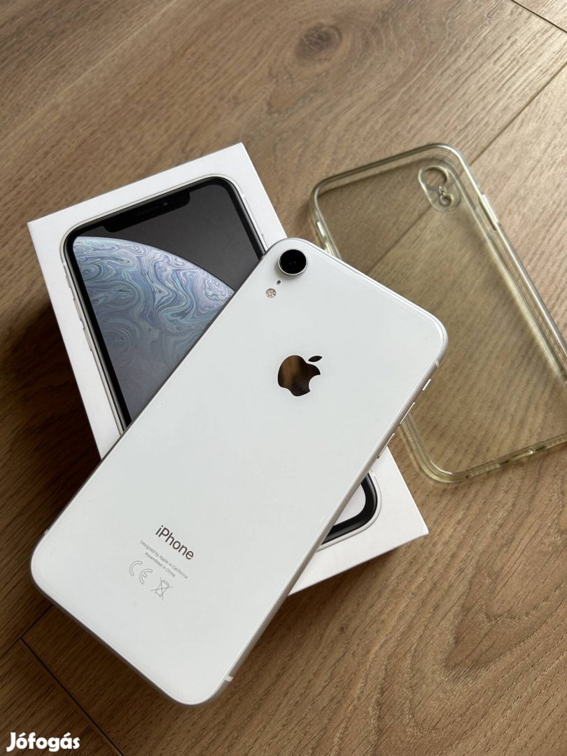 iphone XR fehér színű+telefon tok