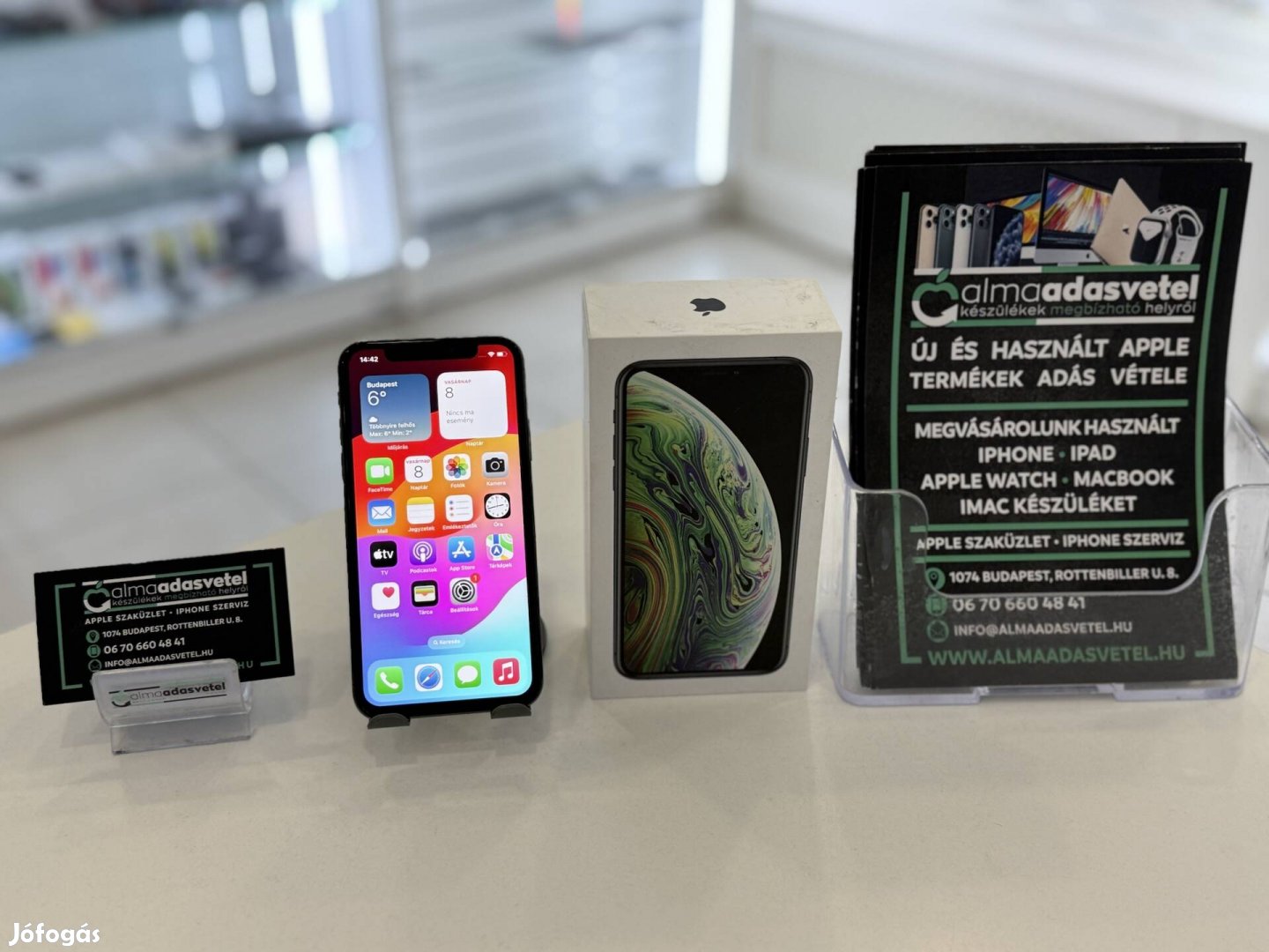 iphone XS 256GB Fekete Független Újszerű/1 hónap gar./Akk 80%/p3914