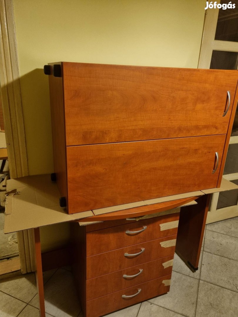 irodai bútorok, íróasztal , komód, fiókos