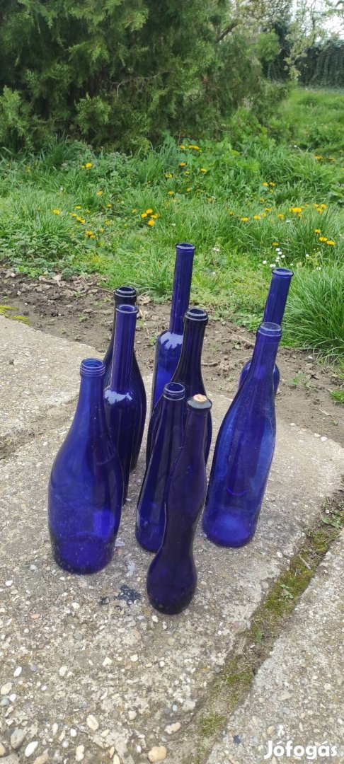 kék lila dekoráció üveg 