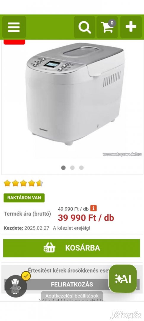 kenyer sütő 