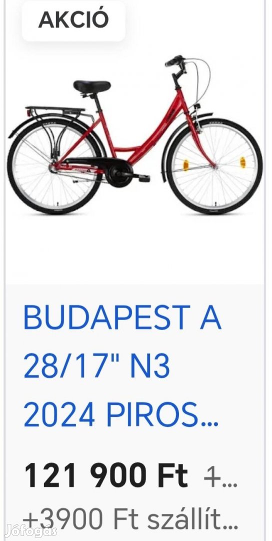 kerékpár eladó 28-as piros ujj