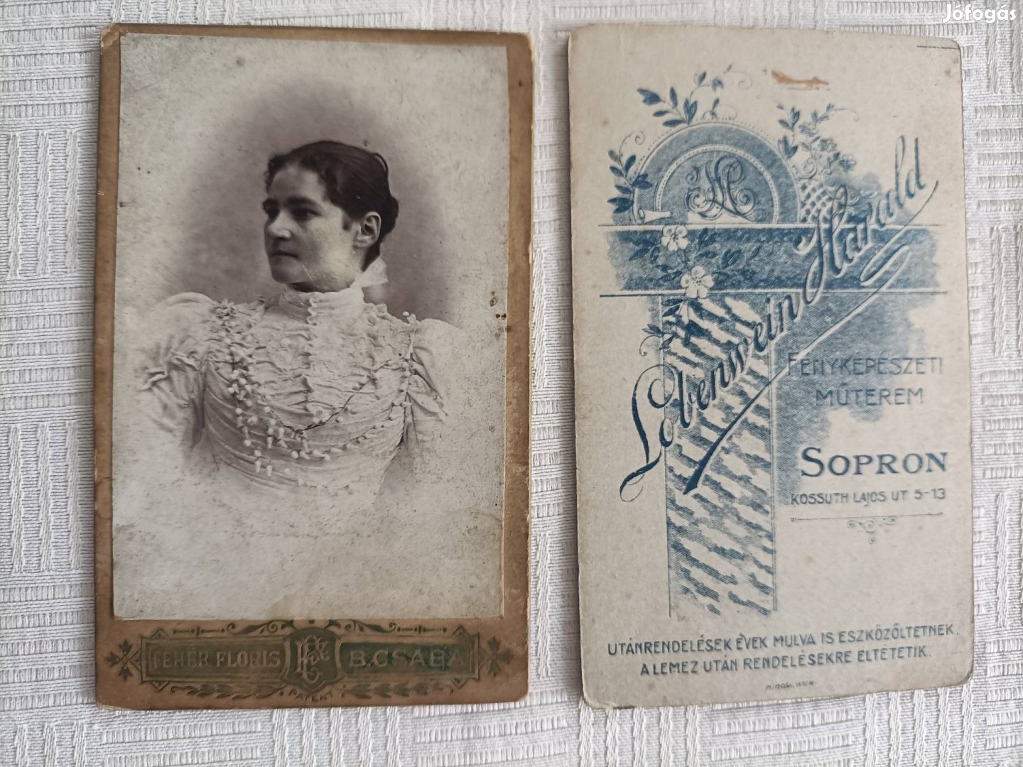 két darab régi fénykép eladó