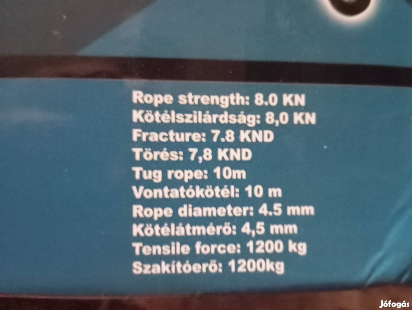 kézi csörlő 1200 kg
