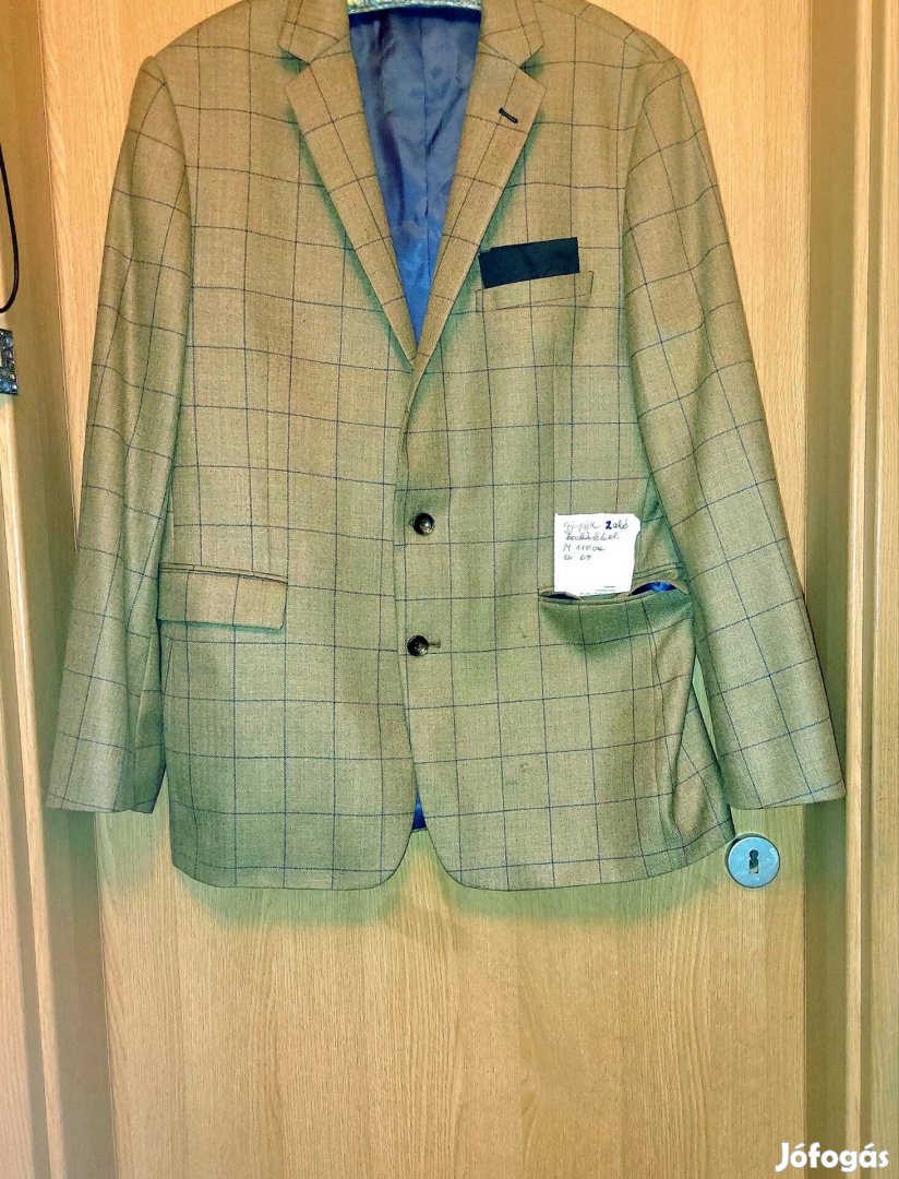 khaki zold gyapjú zakó kb 50 es