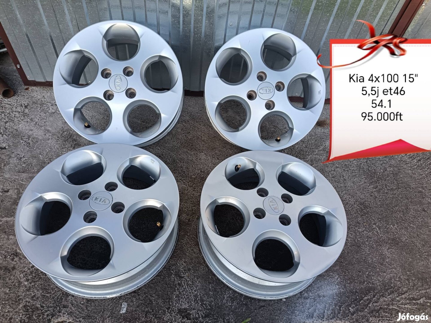 kia/suzuki 4x100 15 col alufelni szett 
