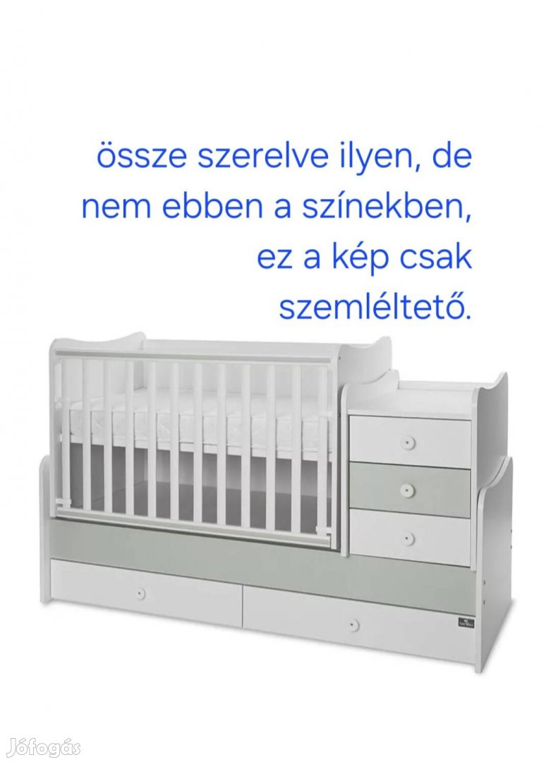 kisbaba ágy, pelenkázóval, loretti Maxi 