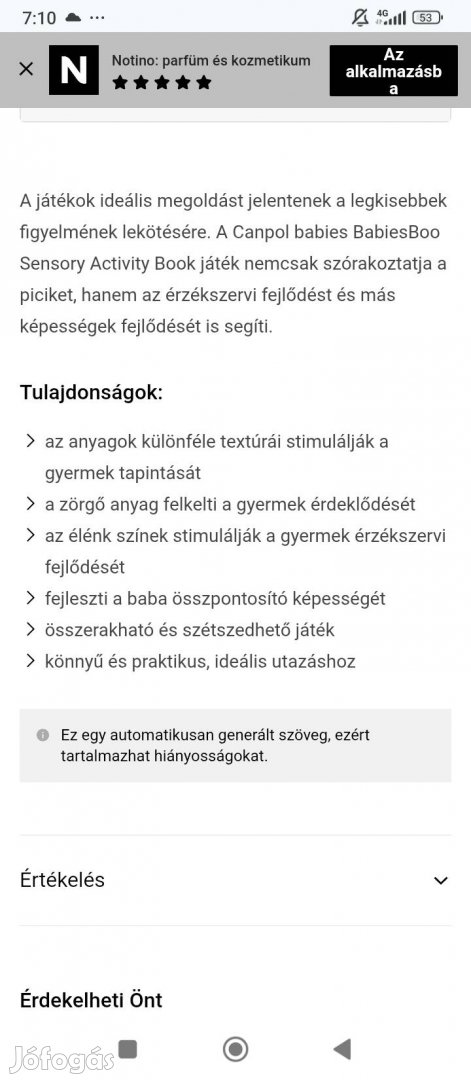 kontrasztos baba könyv 