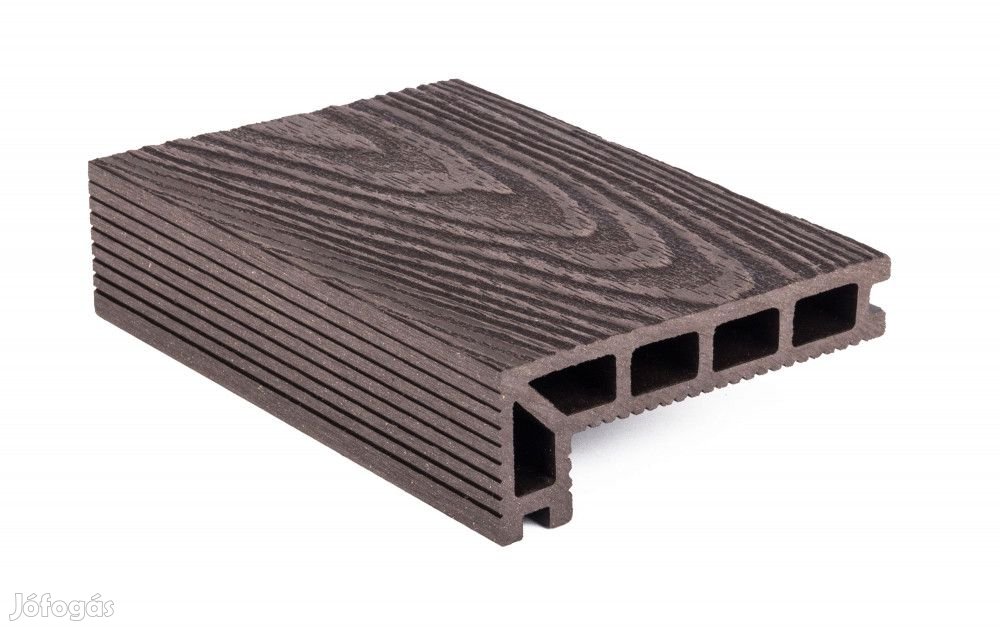 kültéri elzáró burkolólap, 2,5 x 14,8 x 400 cm, Dark Wood, WPC