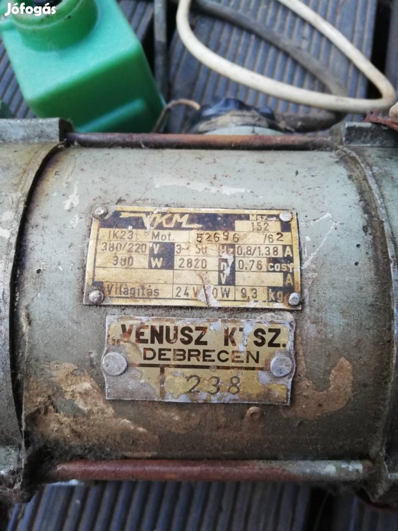 kuplungos varrógép villany motor eladó 