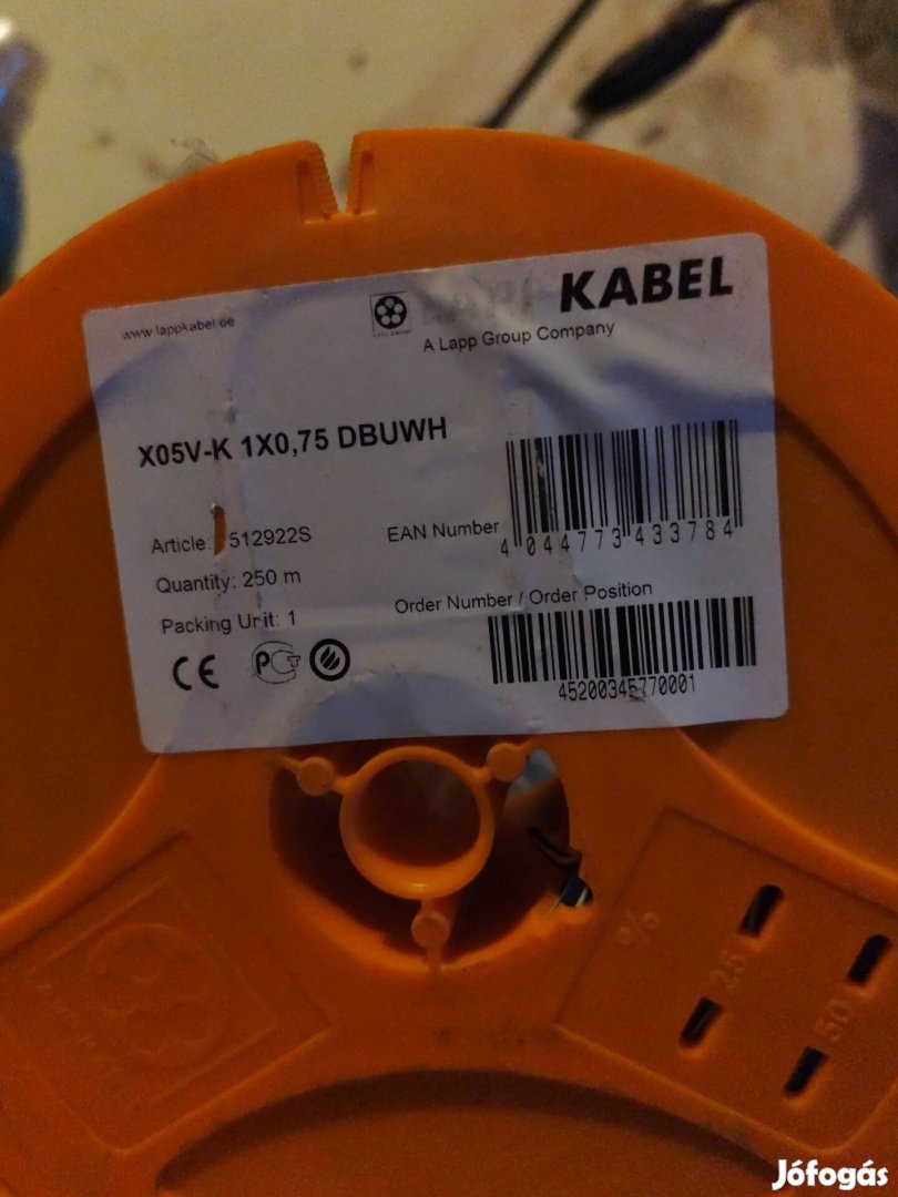 lapp kábel 1x0,75 kék fehér