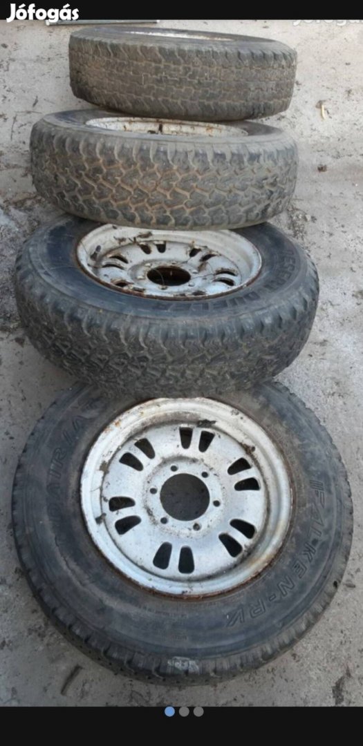 lemez falni és gumi 16" mitsubishi L200 eladó 
