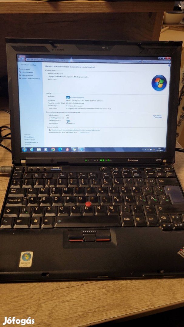 lenovo x200 p8600, 4gb ram, 160hdd