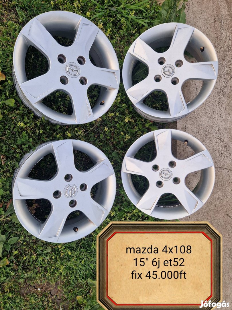 mazda 4x108 15  col alufelni szett 