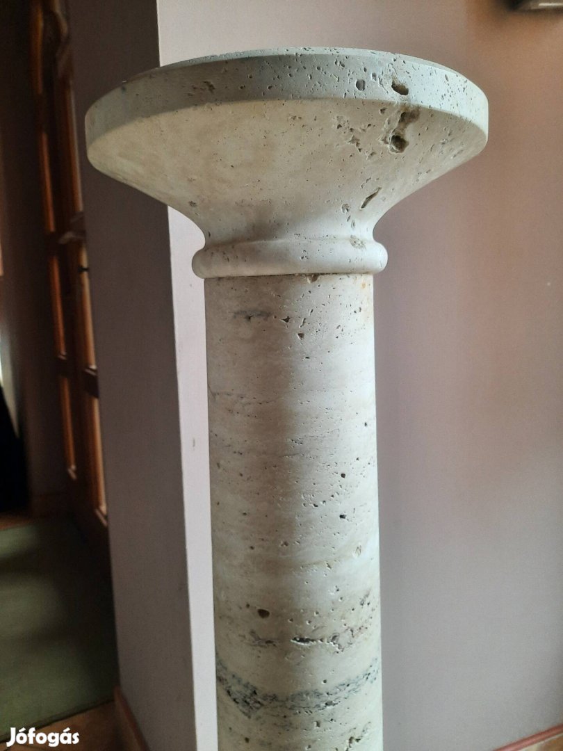 mészkő, kert, virág, oszlop, dekoráció