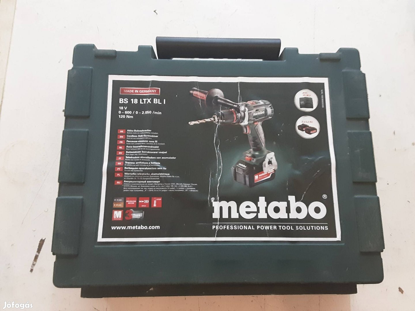 metabo akkumulátoros csavarbehajtó műanyag koffer 