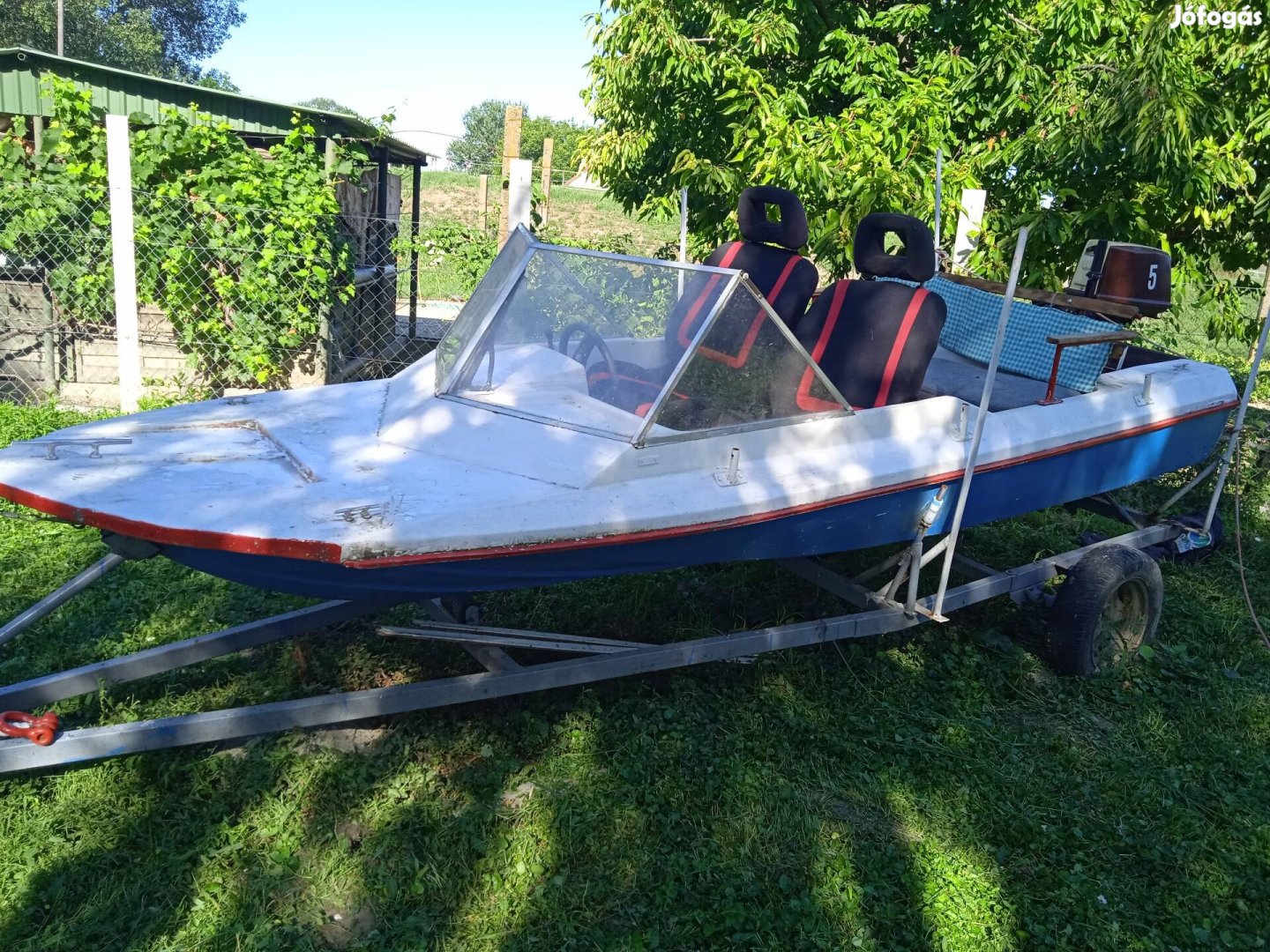 motorcsonak M1 suzuki motor kétütemű távkaros solyakocsival