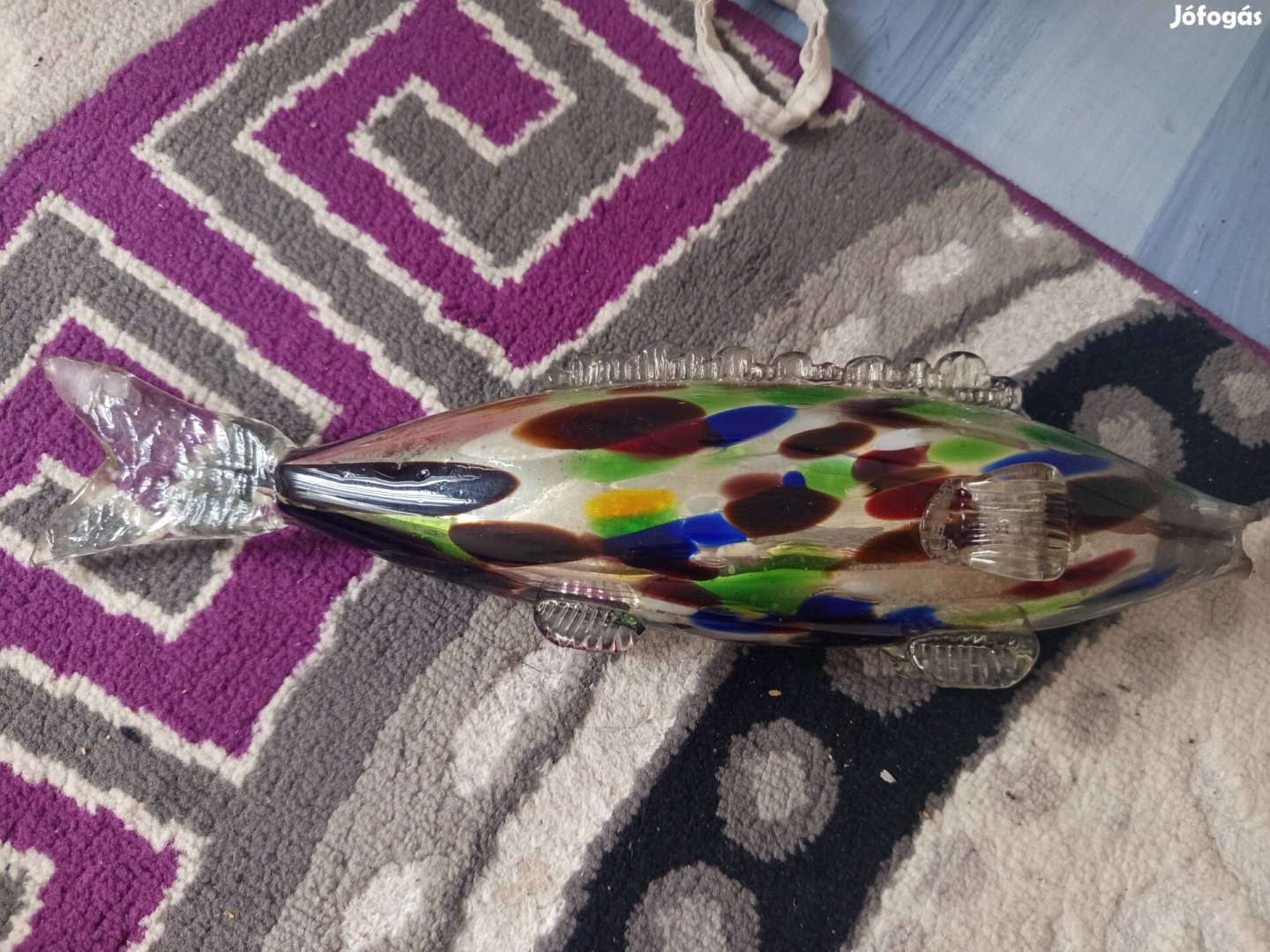 muráno üveg hal dísz