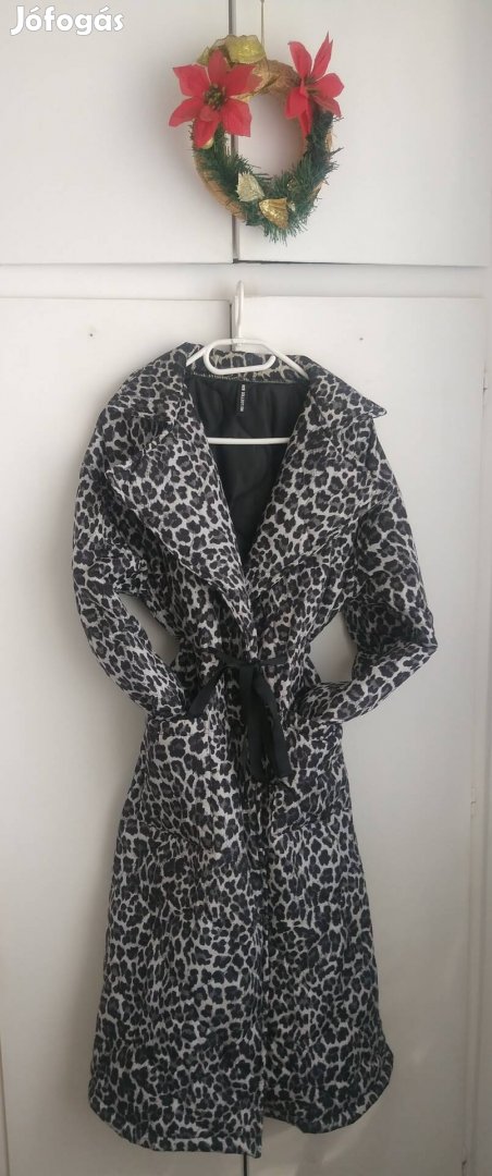 new collection leopárd mintás zsebes dzsekis kabát