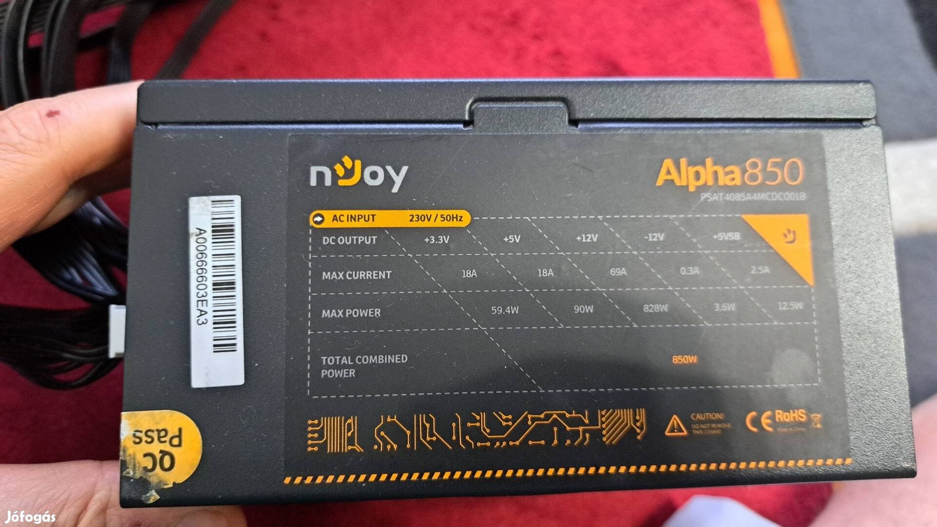 njoy Alpha 850W 80 PLUS Gold Full moduláris