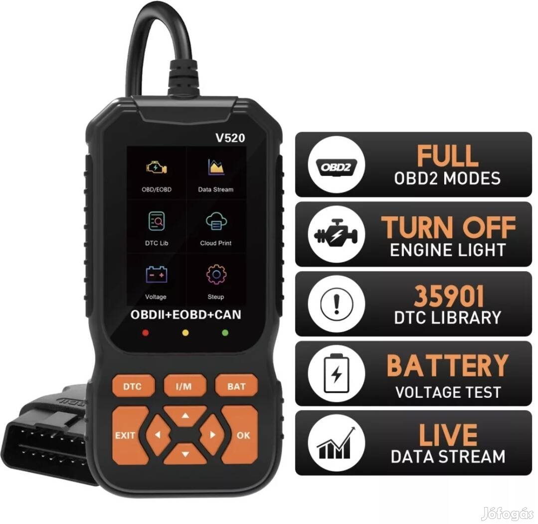 obd V520 hibakód olvasó  obd II obd 2 .