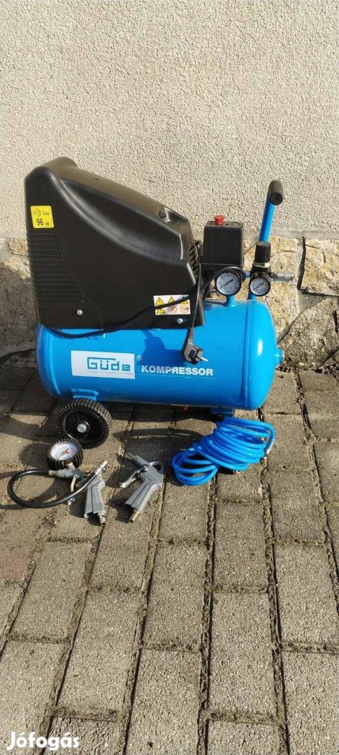 olajmentes kompresszor Beépített légszűrővel 1,1kW Güde 220/8/24