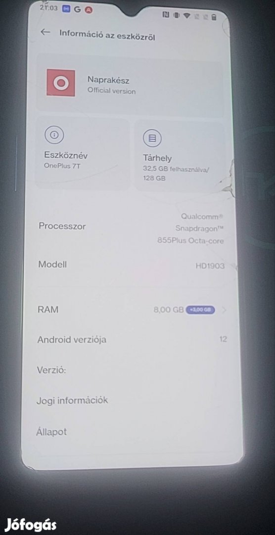 oneplus 7t mobil 8 giga ram
