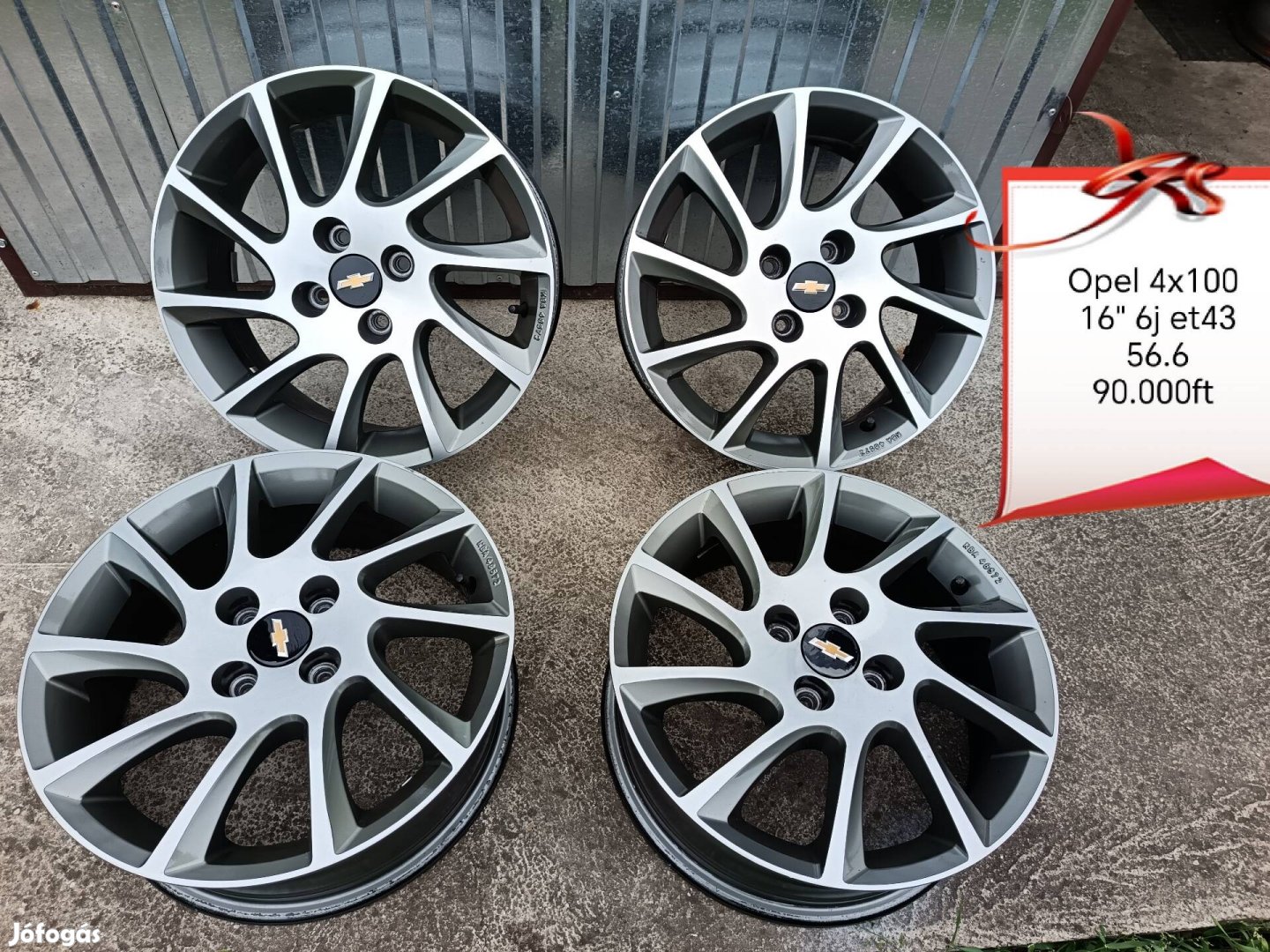 opel 4x100 16 alufelni szett