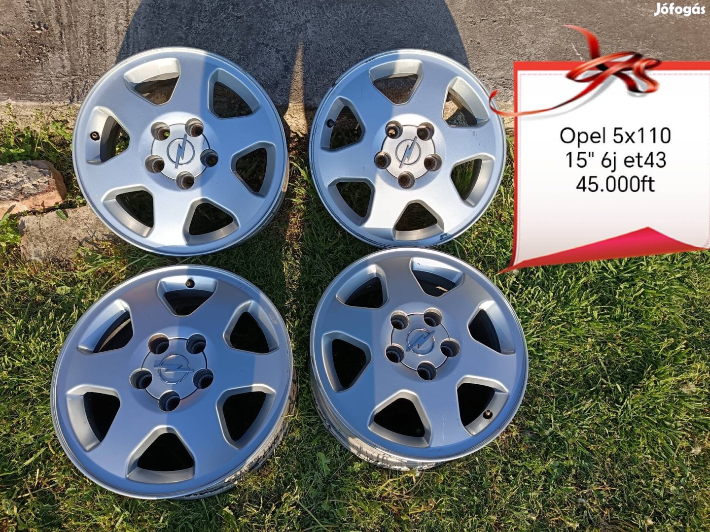 opel 5x110 15 col alufelni szett 